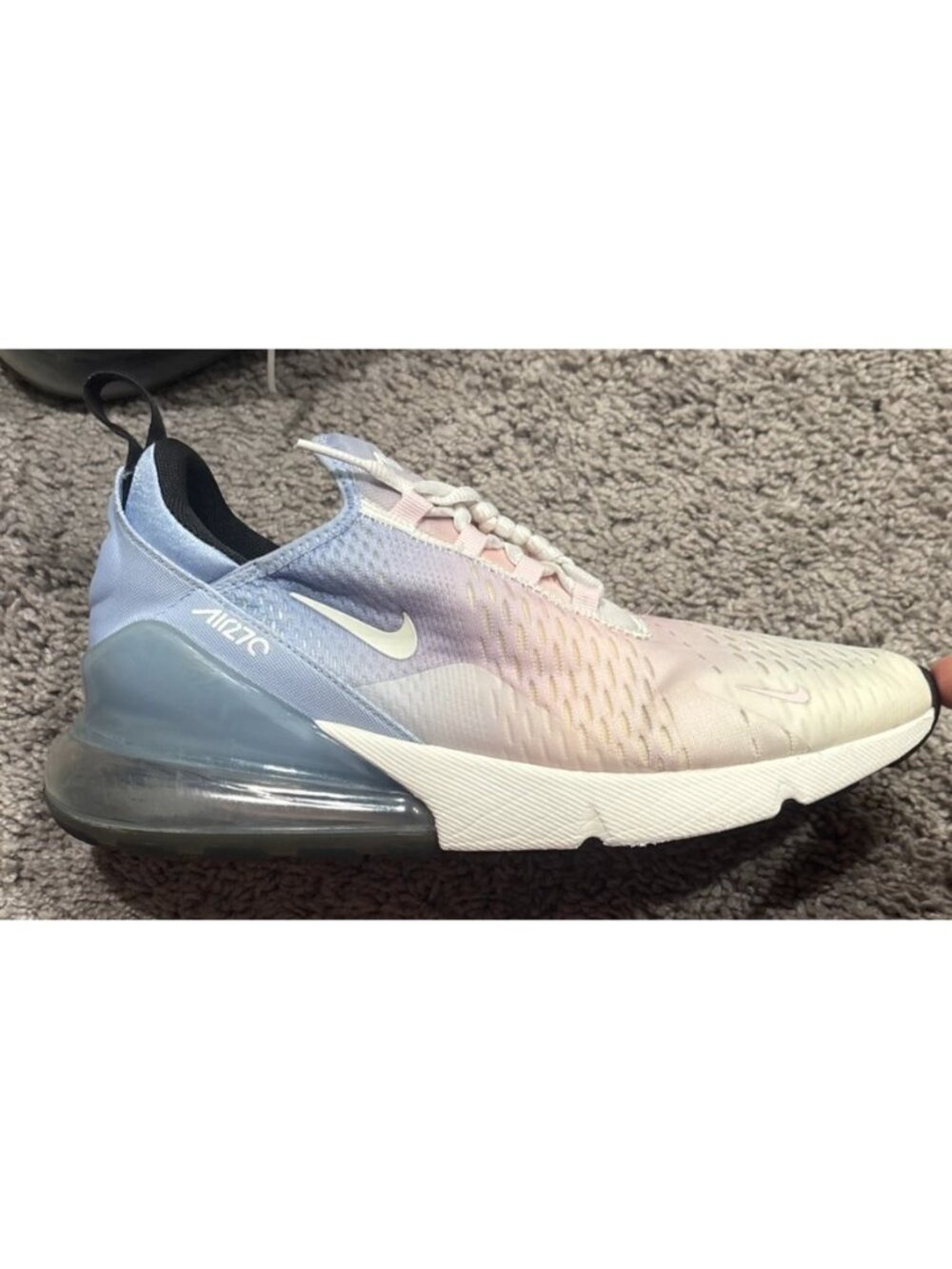 Nike Air Max 270 Sneakers Womens Size 10 Aluminum Pink Foam Gradient IB4017-468